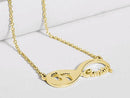 Personalized Footprint Infinity Name Necklace