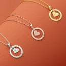 Personalized Heart Circle Name Necklace