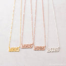 Fancy Year Necklace Name Necklace