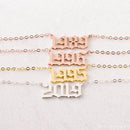 Fancy Year Necklace Name Necklace