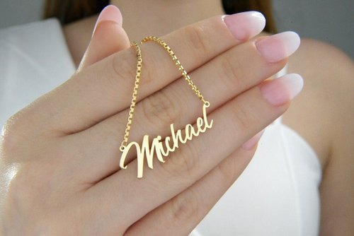Flounce Name Pendant Necklace