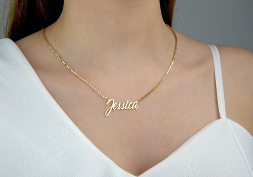Flounce Name Pendant Necklace