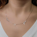 Stylish Double Name Pendant Necklace