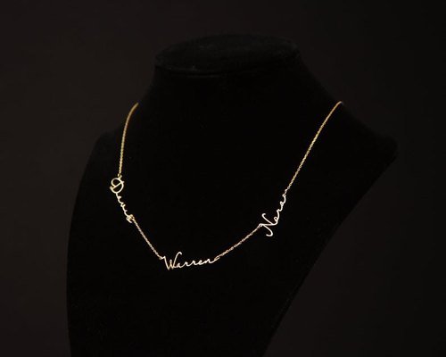 Glamours Multiple Name Necklace