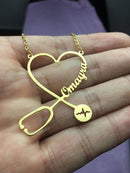 Remembrance Custom Name Stethoscope Necklace