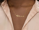 Adornment Signature Name Pendant Necklace