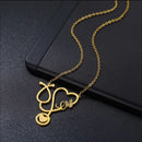 Dr. Custom Name Stethoscope Necklace