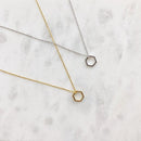 Tiny Hexagon Necklace
