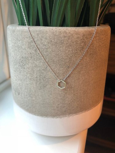 Tiny Hexagon Necklace