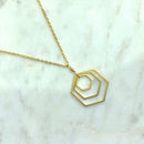 Triple Hexagon Necklace