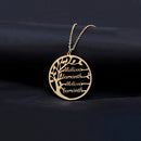 Family Tree Name Pendant Necklace