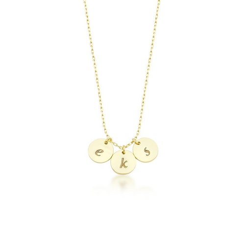 Tiny Monogram Dainty Initials Necklace