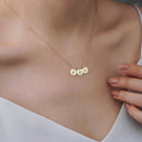 Tiny Monogram Dainty Initials Necklace