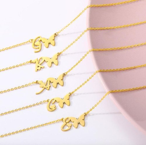 Personalized Necklace With Butterfly