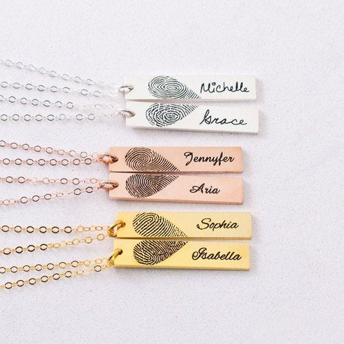 Set of 2 Fingerprint Necklaces