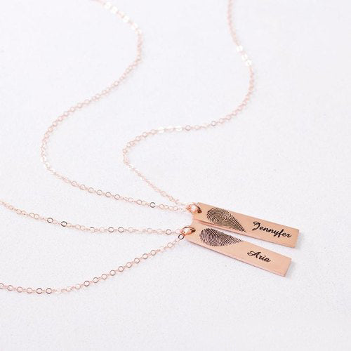 Set of 2 Fingerprint Necklaces