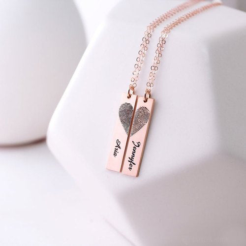 Set of 2 Fingerprint Necklaces