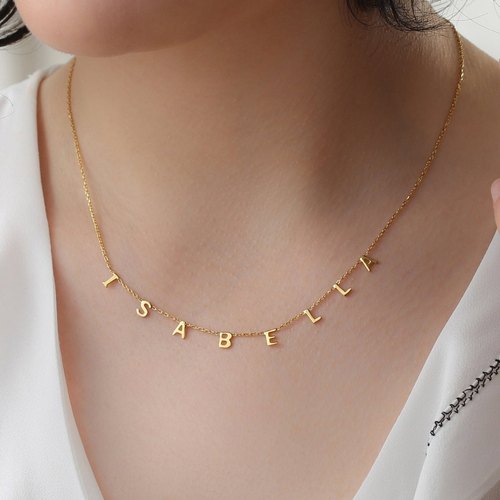 Long Personalized Letter Necklace