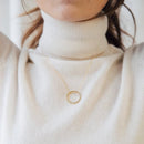 The Inner Circle Ring Chain Name Pendant Necklace