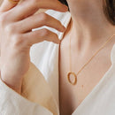 The Inner Circle Ring Chain Name Pendant Necklace