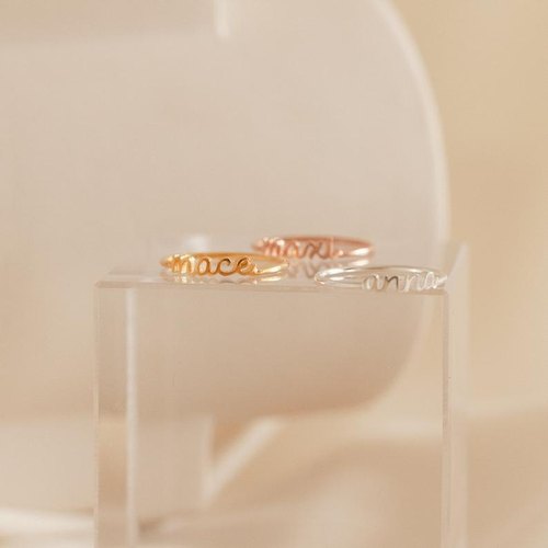 Dainty Personalised Name Ring