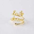 Double Frippery Name Ring - Adjustable