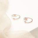 Dainty Initial Heart Ring - Adjustable