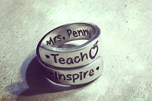 Personalized Wrap Ring - Adjustable