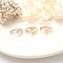 Adjustable Custom Name Ring