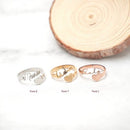 Adjustable Custom Name Ring