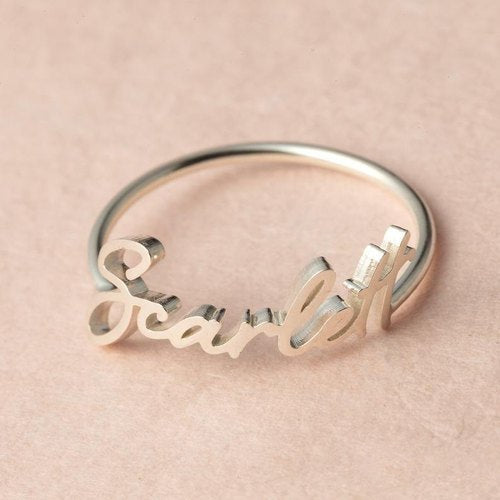 Meretriciousness Dainty Name Ring