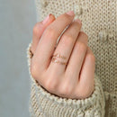 Fumble Two Name Ring - Adjustable