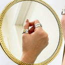 Wide Smiley Face Ring
