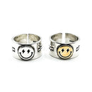 Wide Smiley Face Ring