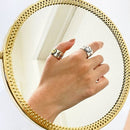 Wide Smiley Face Ring
