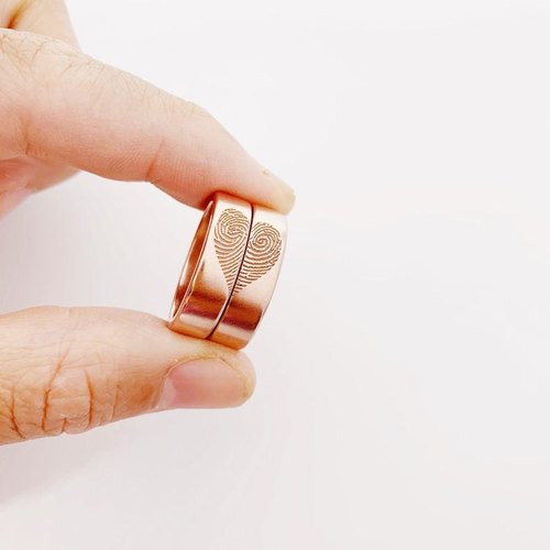 Heart-Shape Fingerprint Ring