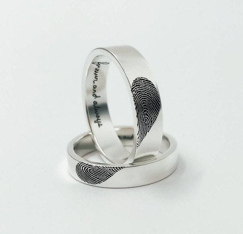 Heart-Shape Fingerprint Ring