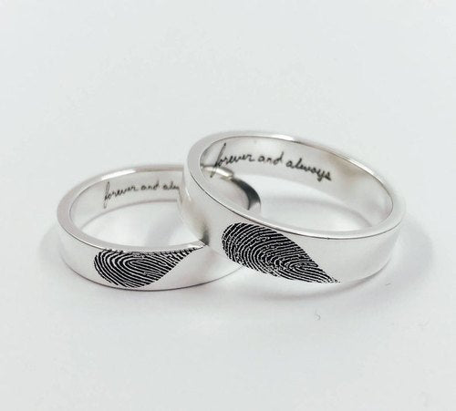 Heart-Shape Fingerprint Ring