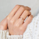 Dainty Initial Simple  Ring