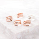 3 Layer Custom Name Ring - Adjustable