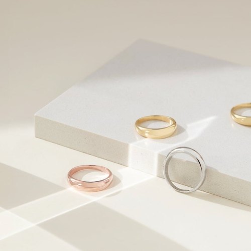 Flourish Modern Dome Ring