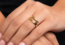 Custom Special Double Names Ring - Adjustable