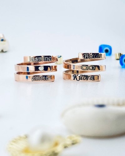 Stackable Name Ring - Adjustable