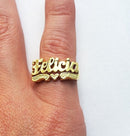 Cursive Personalised Name Ring