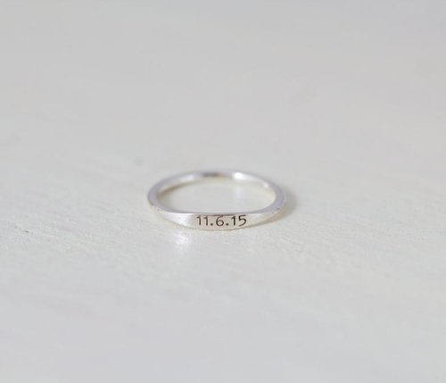 Engraved Personalised Name Ring