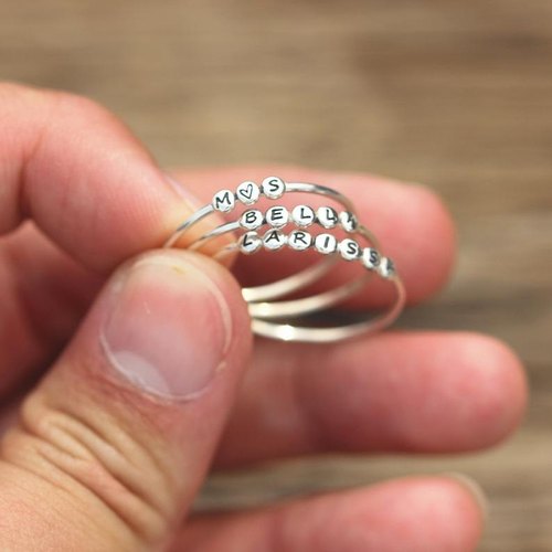 Personalized Name letter Ring