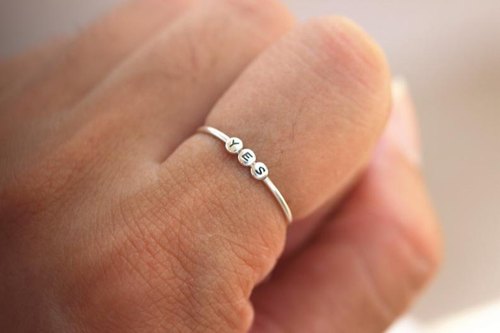 Personalized Name letter Ring