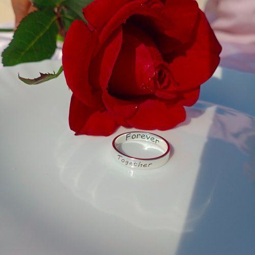 Engagement Promise Ladies Silver Name Ring