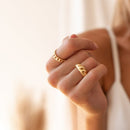 Personalized Name Ring with Curb Link Chain