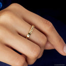 Beaded Name Bar Ring